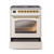Ilve UP30NMPAWG Nostalgie II 30" Dual Fuel Range with 5 Burners - Natural Gas - Antique White with Brass Trim