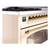 Ilve UP48FNMPAWG Nostalgie II 48" Dual Fuel Range with 8 Sealed Burners and Griddle - Natural Gas - Antique White with Brass Trim