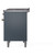Ilve UPD40FNMPBGG Nostalgie II 40" Dual Fuel Range with Double Ovens and Griddle - Natural Gas - Blue Grey with Brass Trim