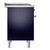 Ilve UPD40FNMPMBG Nostalgie II 40" Dual Fuel Range with Double Ovens and Griddle - Natural Gas - Midnight Blue with Brass Trim
