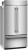 KitchenAid KBFN542SPS 42" Built-In French Door Bottom Mount Refrigerator with Platinum Interior 24.2 Cu. Ft. - PrintShield Stainless Steel
