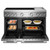KitchenAid KFID948SSS 48" Induction Freestanding Commercial-Style Range with Griddle - Stainless Steel
