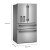 KitchenAid KRMF436SPS 36" 4 Door French Door Refrigerator Internal Water Dispenser and Ice Maker 29 cu. Ft. - PrintShield Stainless Steel