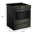 KitchenAid KSES530SBE 30" Smart Slide-In Electric Range with Air Fry and 2 EvenHeat Hyper Elements - Black Ore