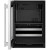 KitchenAid KUBL524SSB 24" Beverage Center with Glass Door and Wood Front Racks - Left Hinge - Black Cabinet with Stainless Doors