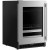 KitchenAid KUBL524SSB 24" Beverage Center with Glass Door and Wood Front Racks - Left Hinge - Black Cabinet with Stainless Doors