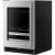KitchenAid KUBL524SSB 24" Beverage Center with Glass Door and Wood Front Racks - Left Hinge - Black Cabinet with Stainless Doors
