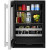 KitchenAid KUBL524SSB 24" Beverage Center with Glass Door and Wood Front Racks - Left Hinge - Black Cabinet with Stainless Doors