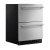 KitchenAid KUCT524SSB 24" Double Drawer Undercounter Refrigerator Freezer - Black Cabinet with Stainless Doors