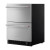 KitchenAid KUCT524SSB 24" Double Drawer Undercounter Refrigerator Freezer - Black Cabinet with Stainless Doors