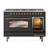 ILVE UP488NMPMGGLP Nostalgie II 48" Limited Edition Dual Fuel Range with Brass Trim - Liquid Propane - Matte Graphite