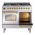ILVE UPD406NMPSSG Nostalgie II 40" Limited Edition Dual Fuel Range with Brass Trim - Natural Gas - Stainless Steel
