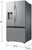 Samsung RF32CG5B30SRAA 36" Bespoke AI 3-Door French Door Refrigerator 32 cu. ft. - Fingerprint Resistant Stainless