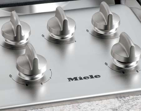 KM3475G Miele 3000 Series 36" Natural Gas Cooktop with Linear Grates Stainless Steel