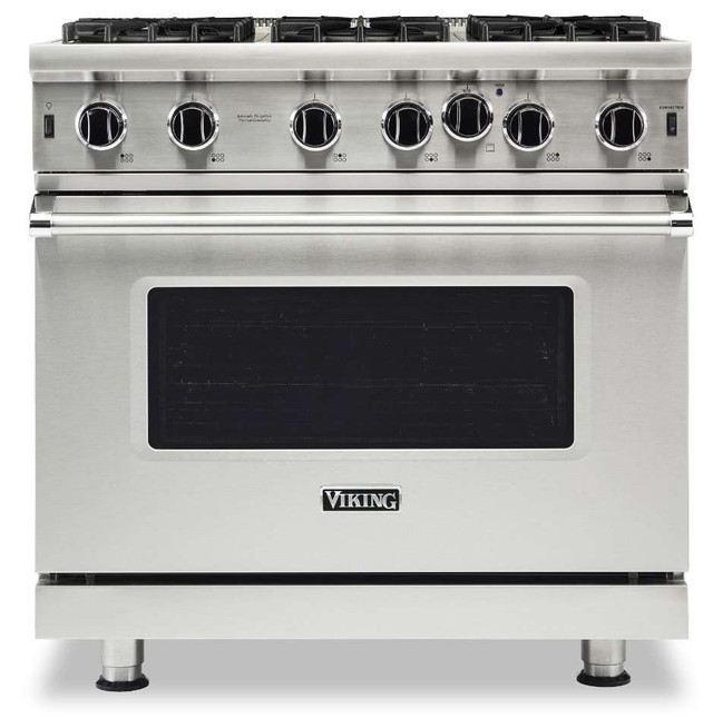 Viking Professional 36-InchGas Range with VariSimmer Setting & 6 Open Burners - Natural Gas