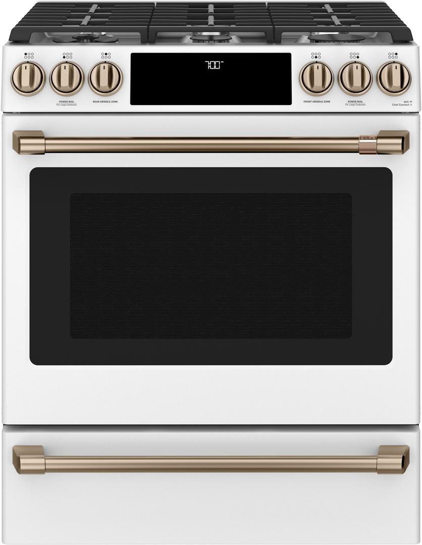 CGS700P4MW2 Cafe 30" SlideIn Front Control Convection Gas Range