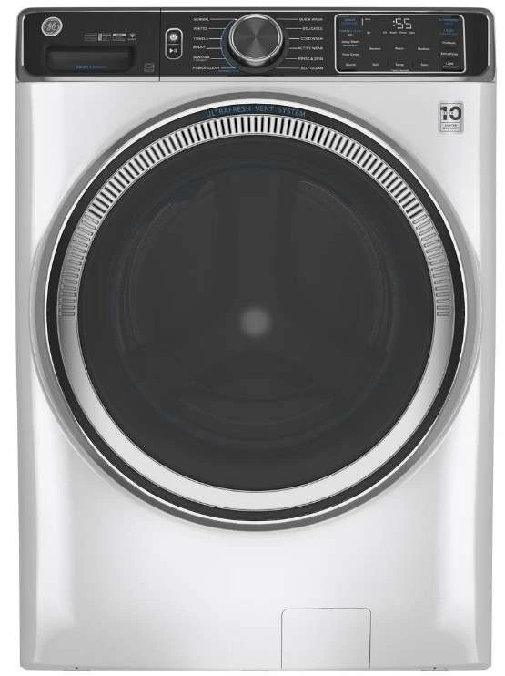 GFW850SSNWW GE 28" Front Load Steam Washer 5.0 Cu. Ft. with