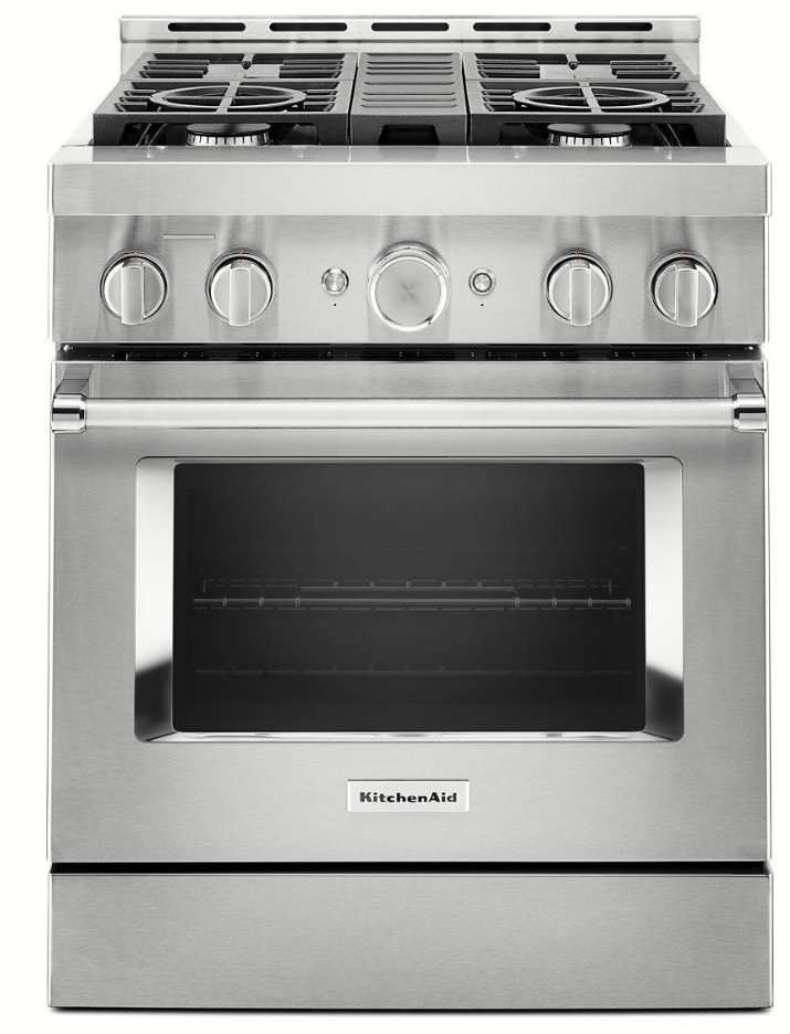 KFGG500ESS KitchenAid 5.8 Cu. Ft. 30" Gas 5 Burner Convection Range ...