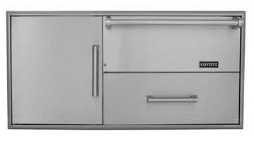 Coyote CCDWD Warming Drawer Plus Pull-Out Drawer and Single