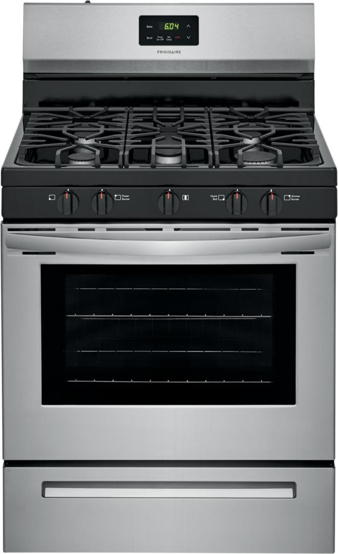 Frigidaire FCRG3052AS 30" Freestanding Gas Range with Quick Boil and Sealed Gas Burners - Stainless Steel