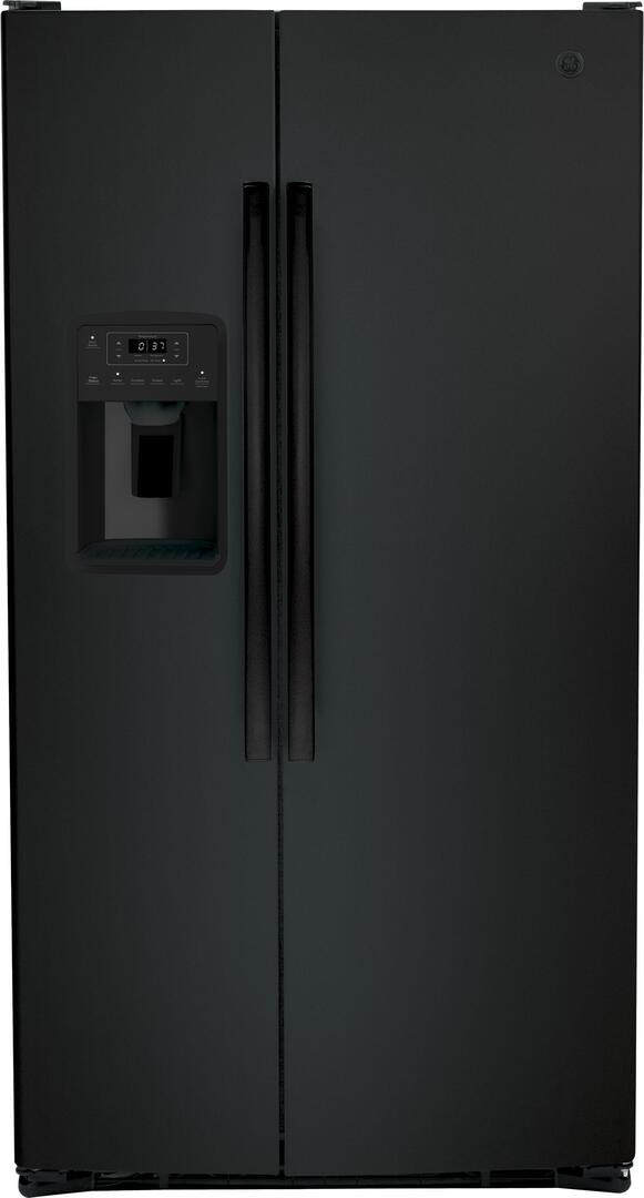 GSS25GGPBB GE 36" Side by Side Refrigerator 25.3 cu. ft. - Black