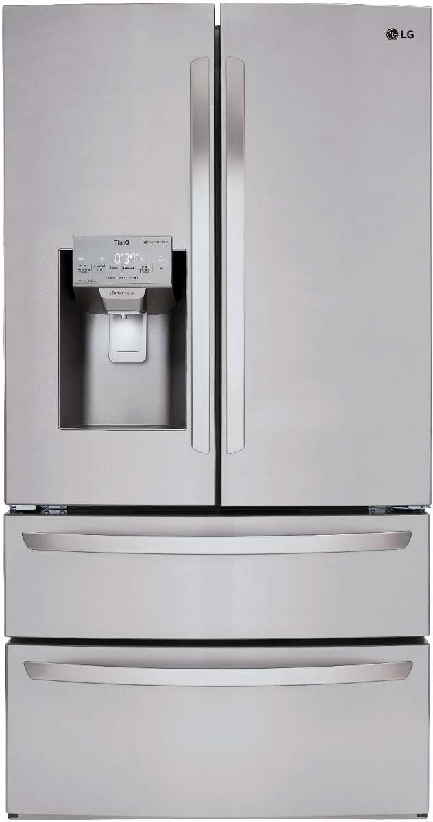 LG LMXS28626S 36" 4 Door French Door Refrigerator with Slim SpacePlus Ice System 27.8 cu. ft.- PrintProof Stainless Steel