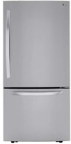 LG LRDCS2603S 33" Bottom Mount Freezer Refrigerator 25.5 cu. ft. - PrintProof Stainless Steel