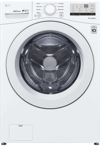 LG WM3400CW 27" Front Load Washer 4.5 cu. ft. with 8 Wash Cycles and SenseClean - White
