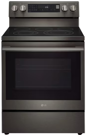 LG LREN6325ZE 30" Smart Electric Range with AirFry and InstaView - Black Stainless Steel