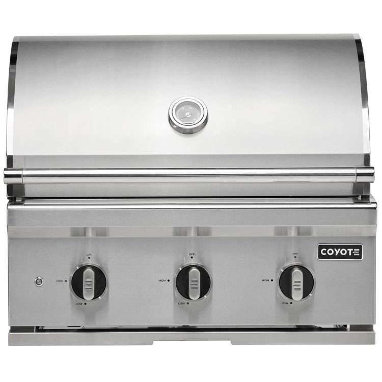C3C30NG Coyote 30" C Series Built In Grill - Natural Gas - Stainless Steel