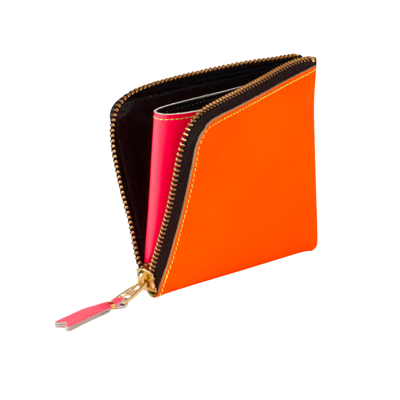 Super Fluo Half Zip Wallet - Orange/Green - SA3100SF - Comme Des