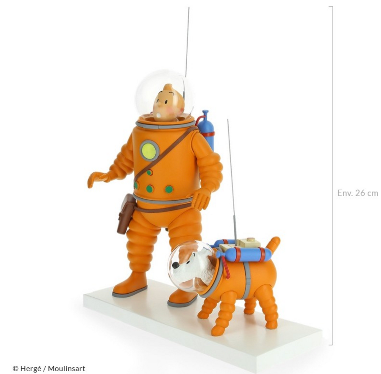 Tintin and Milou Astronaut Statuette