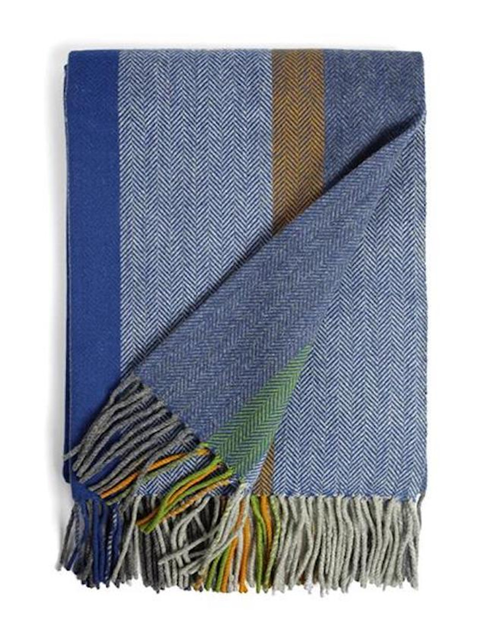 Mantecas Burel Wool Blanket - Throw / Multicolour blue - STUDIO