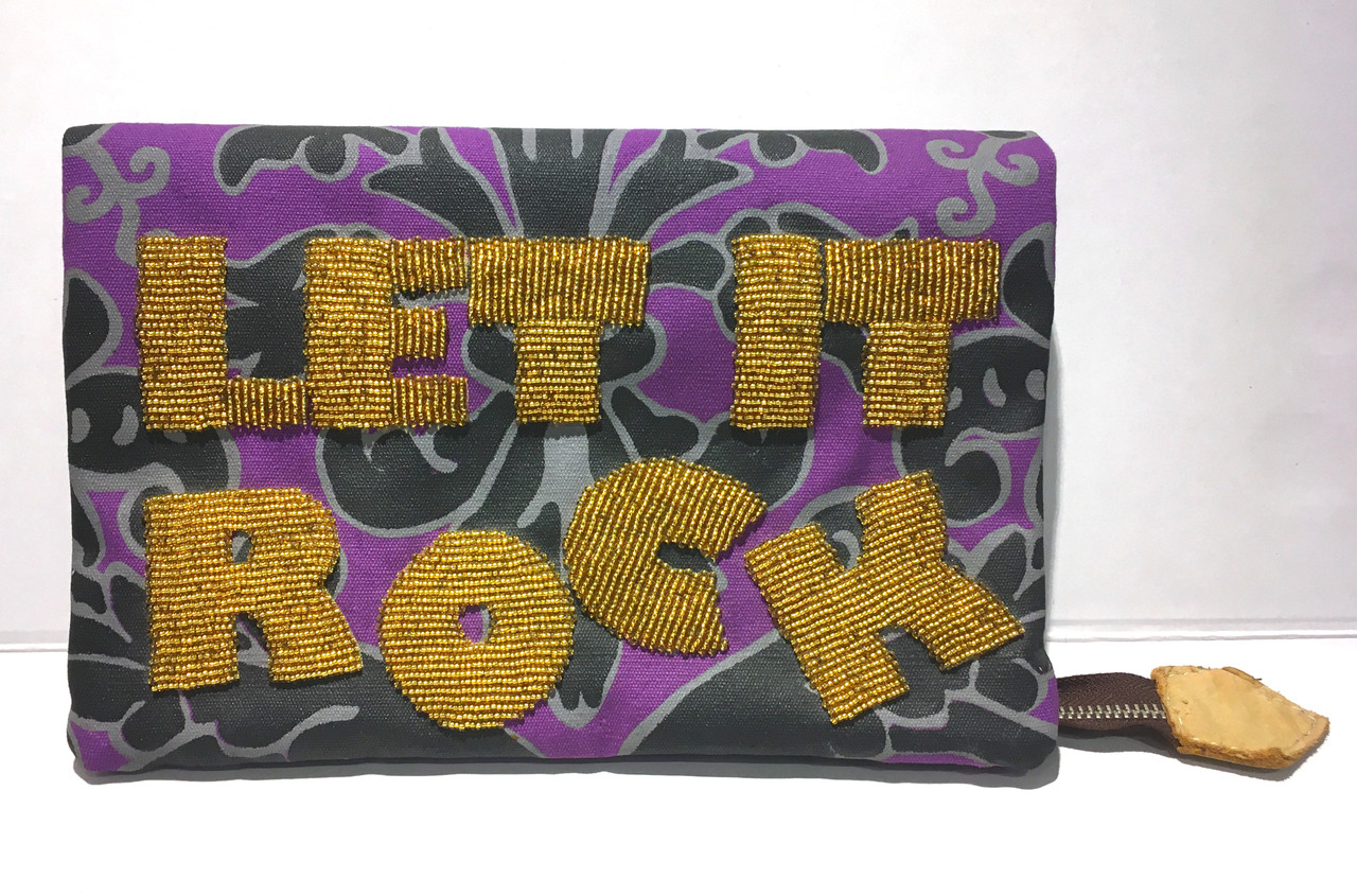 Vivienne Westwood Beaded Let It Rock Folded Clutch