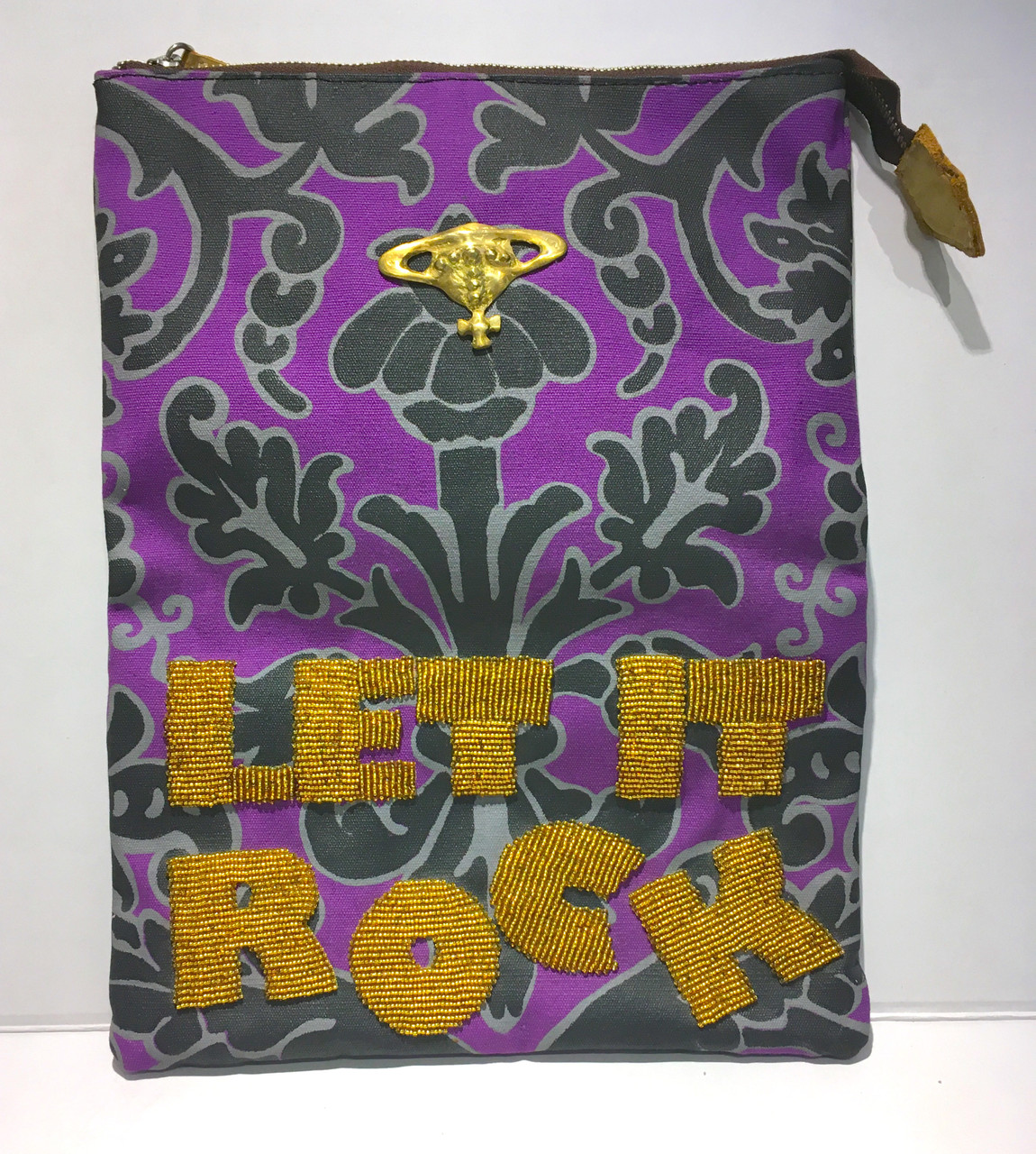 Vivienne Westwood Beaded Let It Rock Folded Clutch