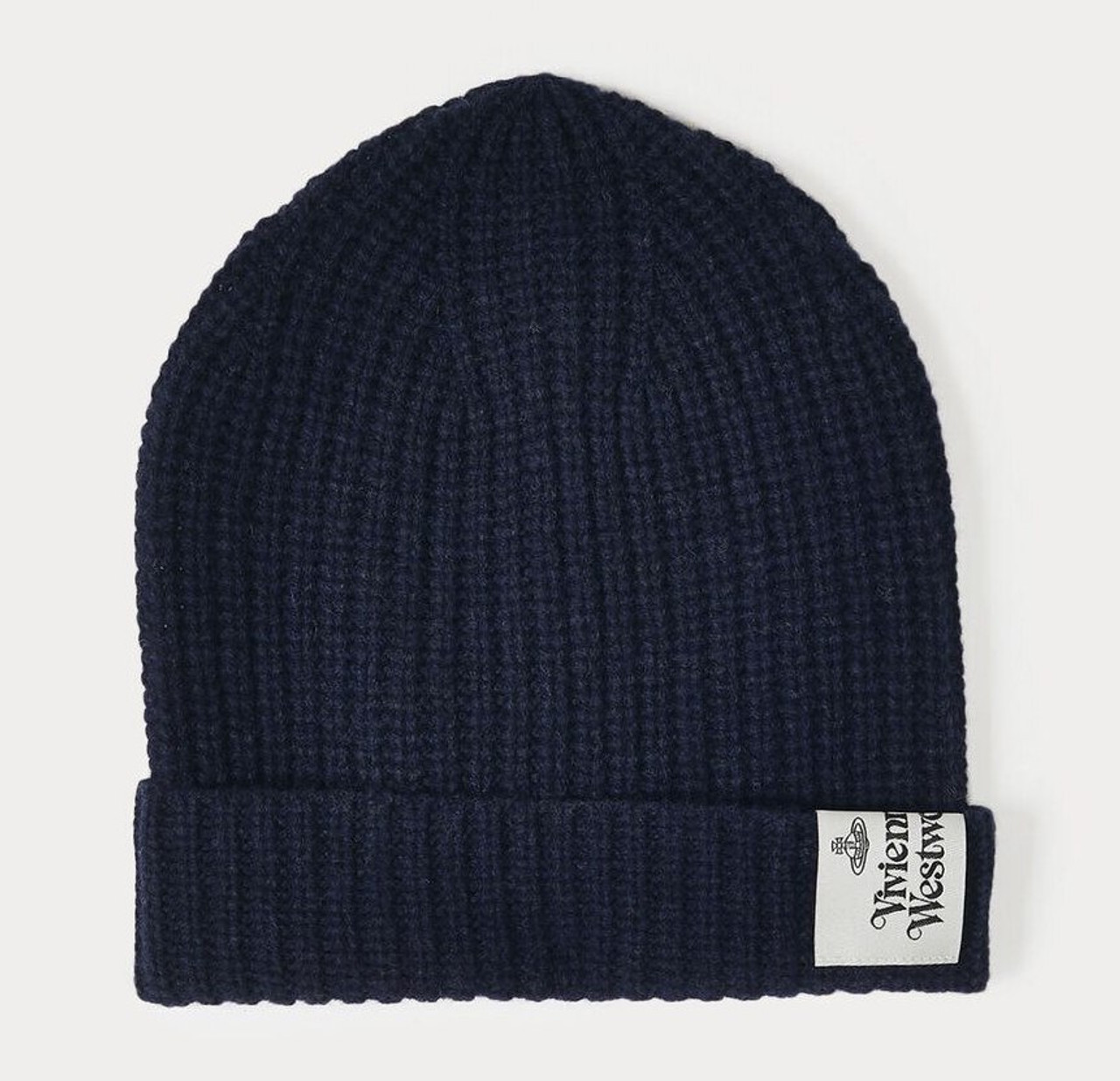 ニットキャップ・ビーニー Vivienne Westwood Beanie Hat With Logo Vivienne Westwood Beanie Hat with Classic Logo navy blue