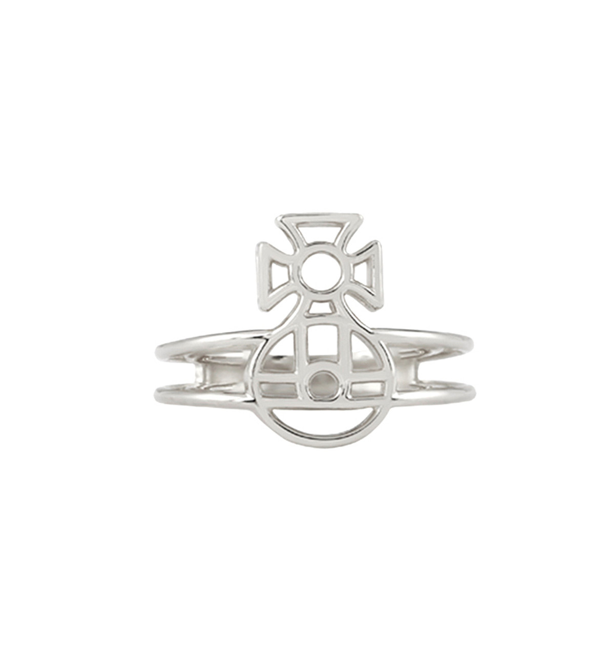 vivian westwoodリング　silver Vivienne Westwood Nana 3D Silver Metal Armor Ring Rings Size
