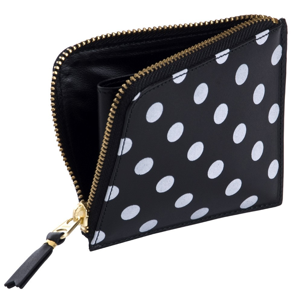 CDG Wallet Polka Dots Printed SA3100PD black