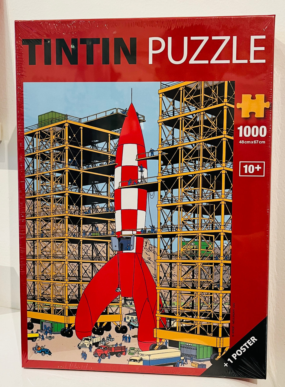 Tintin Puzzle Rocket / 1000 Piece Puzzle with Poster