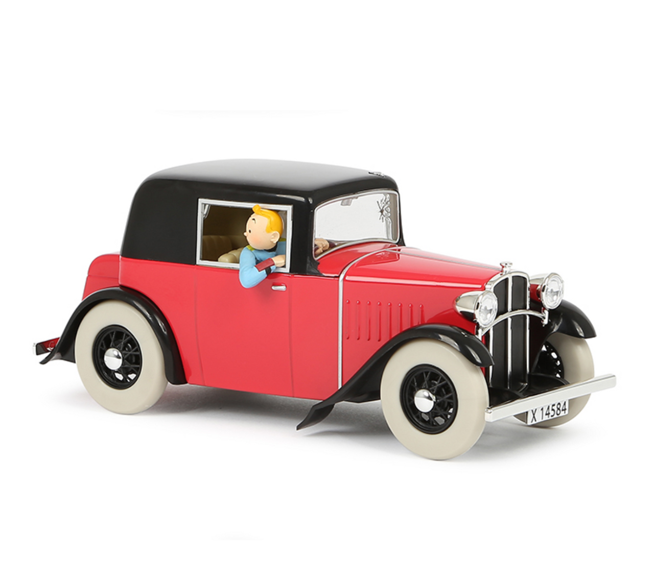 TinTin ミニカー 1/24 Lauto-Mitraille use - Tintin The Taxi in Tourists