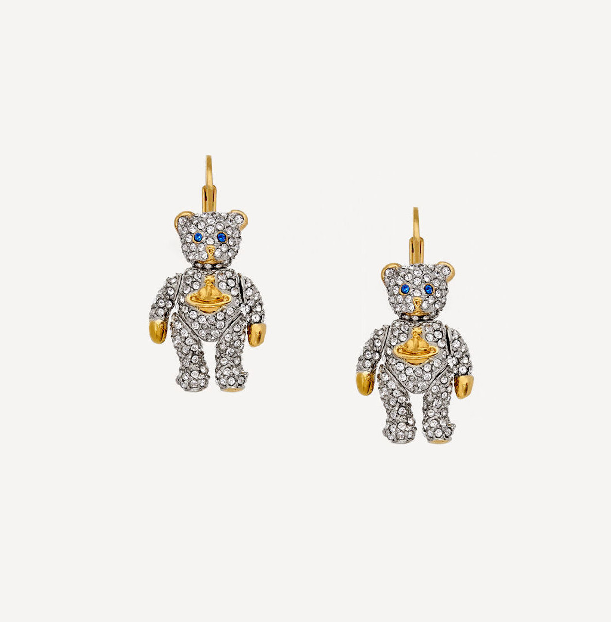 Vivienne Westwood Little Pave Teddy Earrings gold