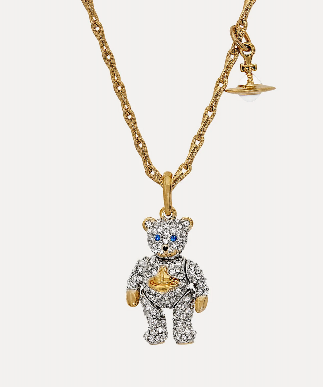 22SS新作★vivienne westwood★LITTLE PAVE TEDDY ネックレス Vivienne Westwood Little Pave Teddy Long Necklace gold