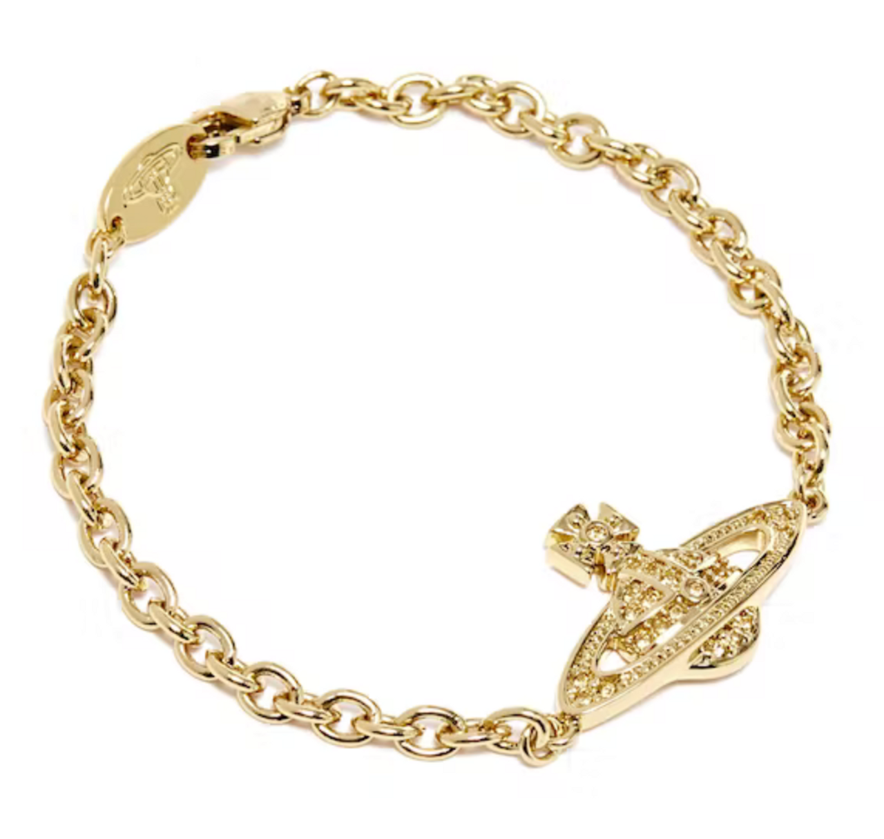 Mini Bas Relief Pearl Chain Bracelet in Gold-Light-Colorado-Topaz-Pearl