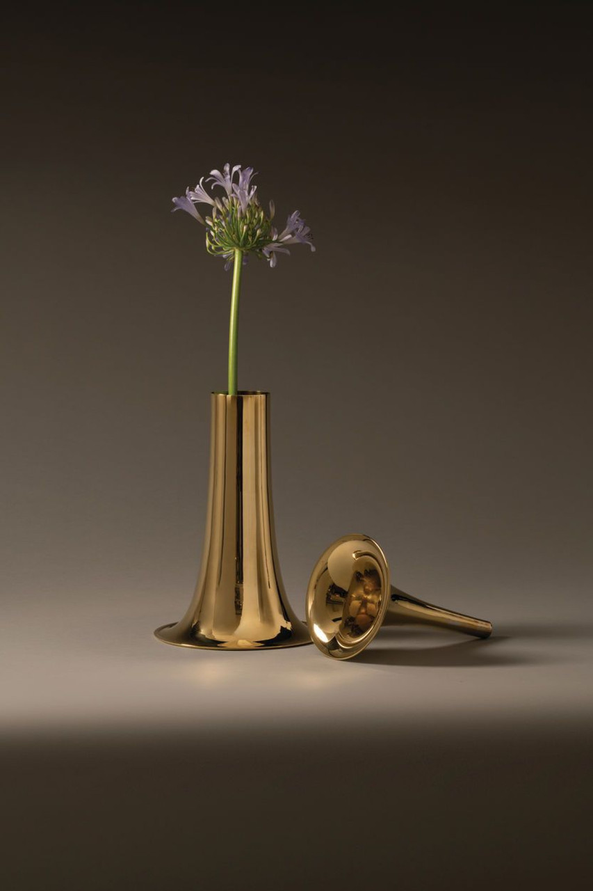 Il Tornitore Matto / Trumpet Vase [Wide version] brass