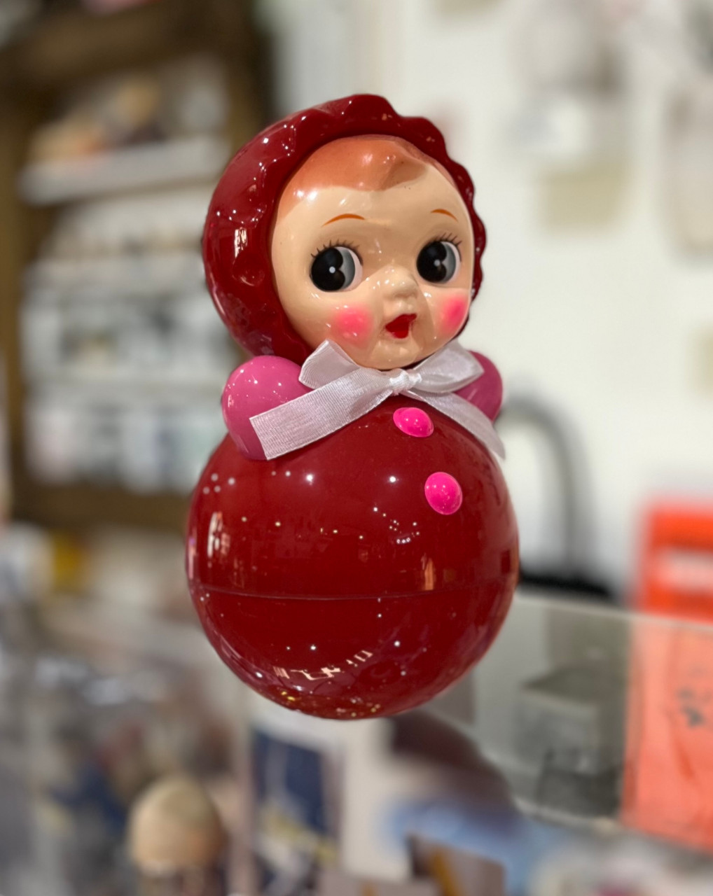 Poron-chan Tilting Doll / Kite-boshi red