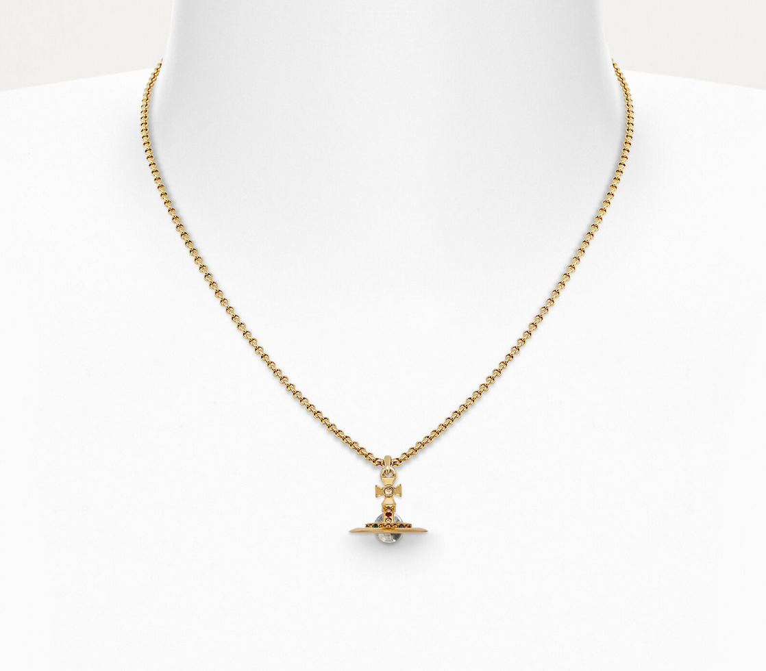 1Vivienne Westwood New Petite Orb Pendant Necklace gold