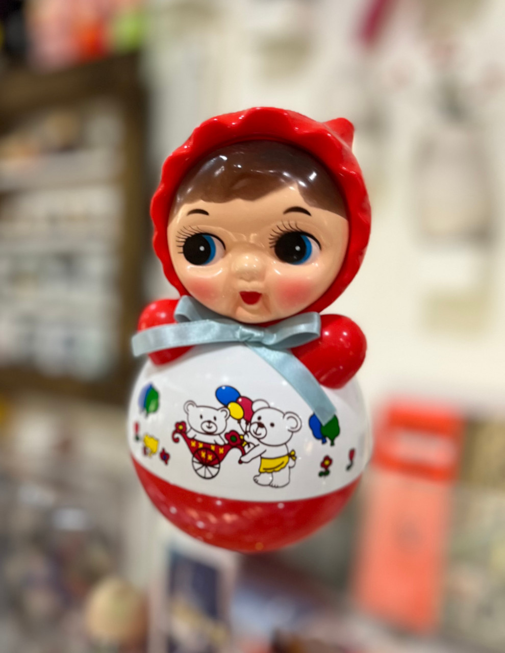 Poron-chan Tilting Doll / Kite-boshi white-red