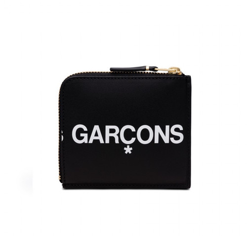 Comme des Garçons Leather Colour Inside wallet - Black/Blue