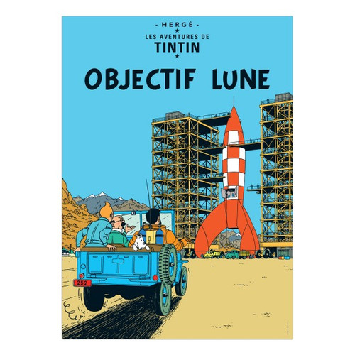 Tintin Poster Objectif Lune