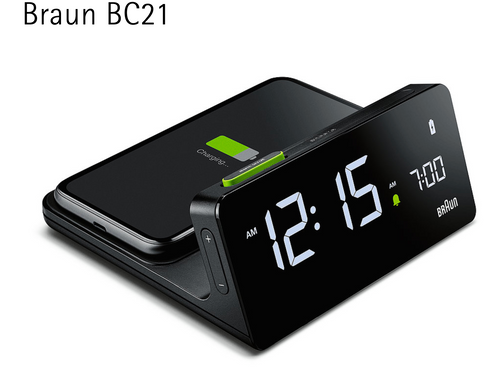 BC21 Braun Digital Wireless Charging Alarm Clock studio brillantine toronto canada BC21 Braun Digital Wireless Charging Alarm Clock studio brillantine toronto canada
